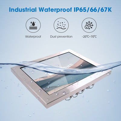 Ανθεκτικό Touch Πνευρόστερο Πίνακα PC 64GB SSD IP65 Αξιολόγηση -20C έως 60C 450cd/m2 φωτεινότητα