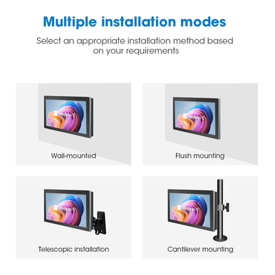 Hi res Win 10 Industrial Panel PC με θύρες μνήμης 8GB VGA/USB