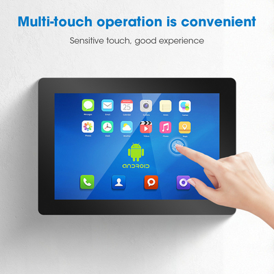 Μαύρο ανθεκτικό Android Touchscreen Panel PC Font Panel Mount με αποθήκευση RS232 και 8G/16G/32 EMMC