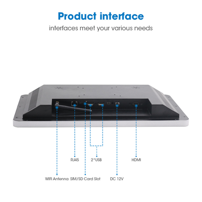 15.6 ίντσες ανθεκτικός Android Touch Panel PC με IP65 Front Bezel και 2G / 4G / 8G DDR3 μνήμη