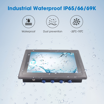 Βιομηχανικός υπολογιστής υπολογιστών 64GB SSD IP/65/66/67 Αντίσταση/Επιρροή χωρητικότητας
