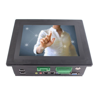 8Inch Bezel αργιλίου βιομηχανική επιτροπή 4xRJ45 αφής