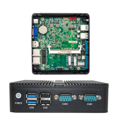 ΜΊΝΙ PC Intel J1900 2 κράμα αργιλίου Ethernet RS232 PCIE ITX Fanless